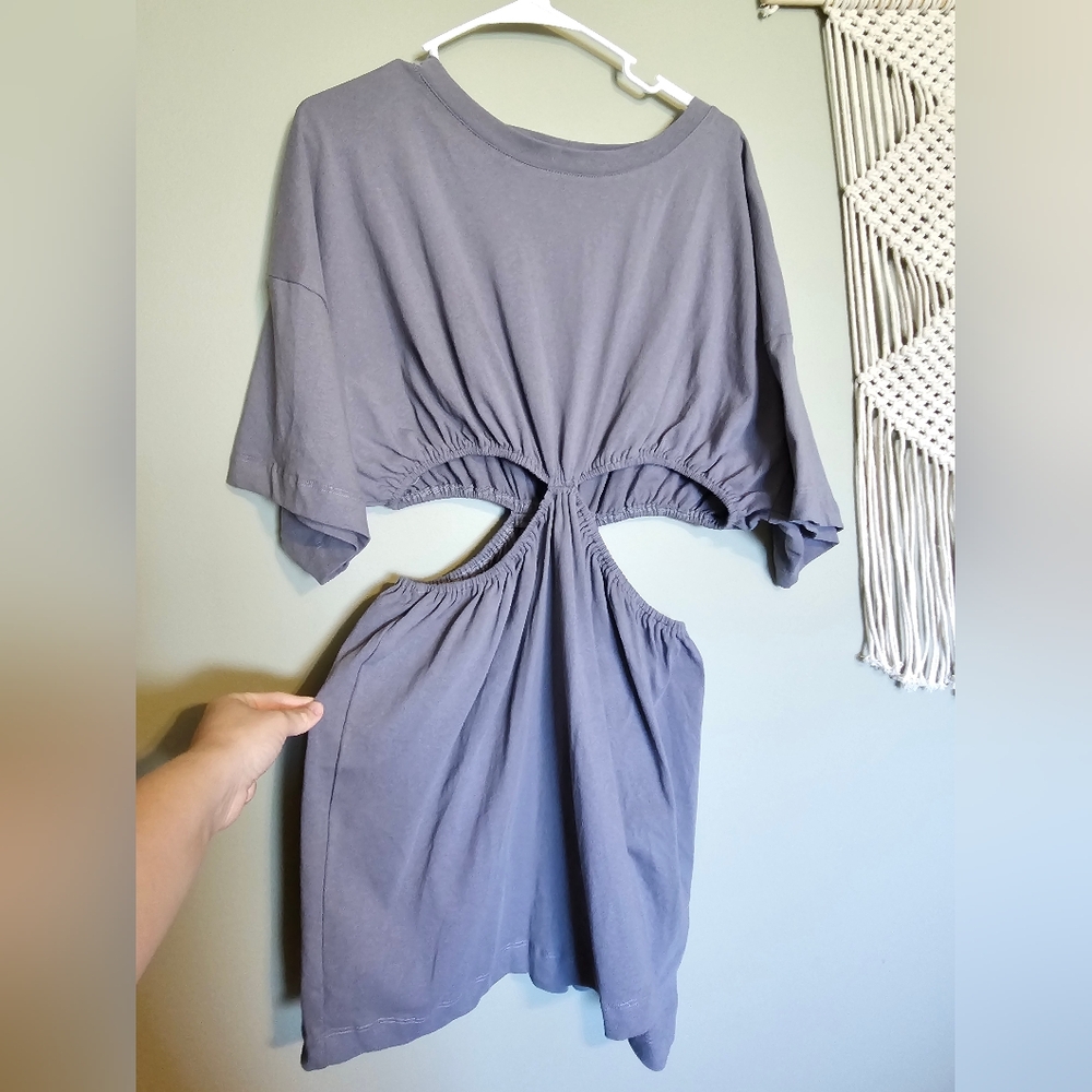 Gray Cut-Out Dress